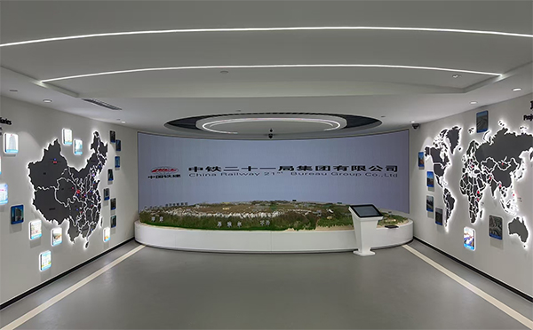 中铁二十一局集团企业展厅项目展示沙盘